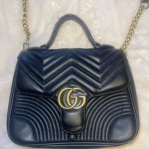 Black GG crossbody purse